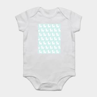 Chihuahua silhouette print (large) mint Baby Bodysuit